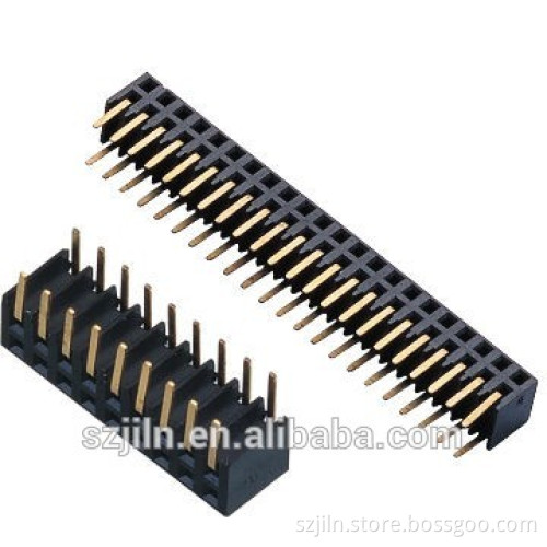 dual row side entry right angle 2.54mm female header wholesale